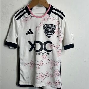 D.C. United Adidas Youth 2023 Cherry Blossom Jersey - White Sz 9-10Y/140